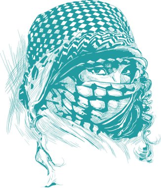 Bir niqab giyen bir Müslüman kadın iri gözlü portre. El d