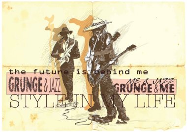 Müzik, müzisyen tasarlamak. Grunge ve caz jam session. Gitar pla