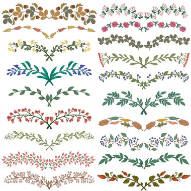 Bölücüler doğa tasarım kümesi. Vektör çizim.