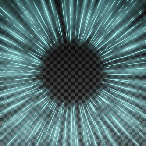 Marco Starburst con efecto de luz sobre fondo transparente. Ilustración vectorial — Archivo Imágenes Vectoriales