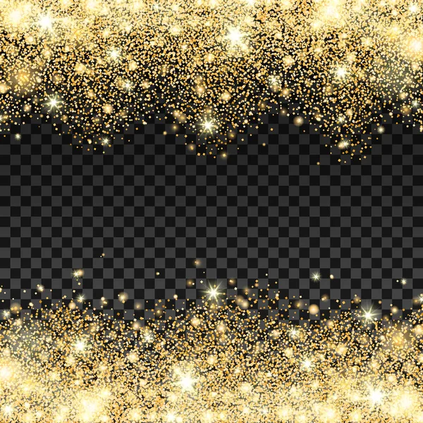 Goldene Funkeln fallen Hintergrund. Vektorillustration — Stockvektor