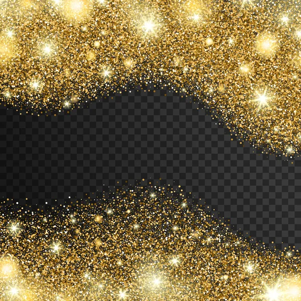 Golden sparkles drop background. Vector illustration — Stock Vector