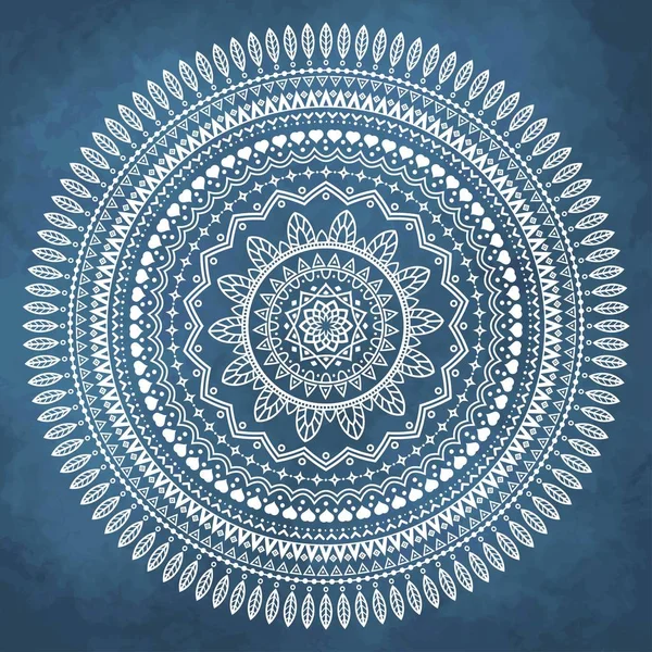 Vektor Mandala auf Grunge Aquarell Hintergrund — Stockvektor