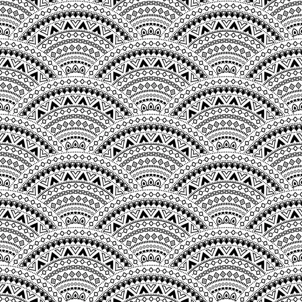 Japanse zwart-wit patroon. Vectorillustratie. — Stockvector