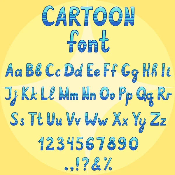 Comic cartoon font. — Stock Vector