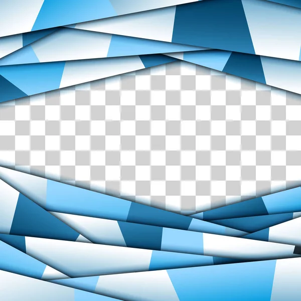 Abstraktní modrý papír rám — Stockový vektor