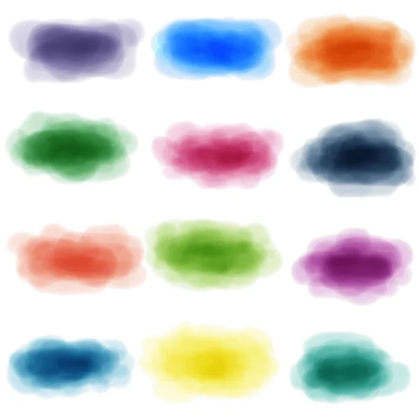 Set de coups de pinceau aquarelle — Image vectorielle