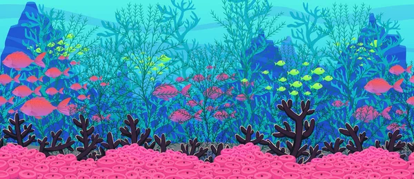 Underwater nature background. — Stock Vector