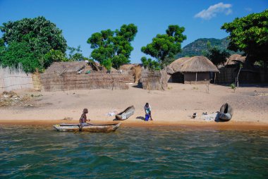 Malawi Gölü Kırsal Sahnesi