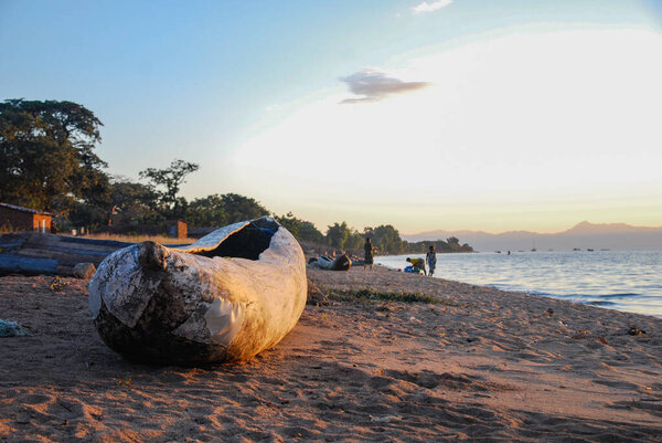 Canoe on Lake Malawi