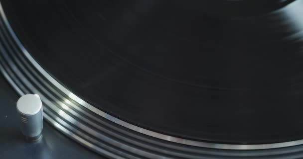 Het Plaatsen Van Naald Grammofoon Record Draaischijf — Stockvideo