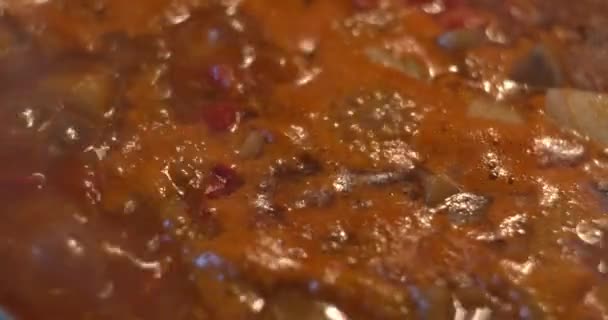 Soup boiling close-up — Stock Footage Soup Boiling Close Royalty Free Stock Video