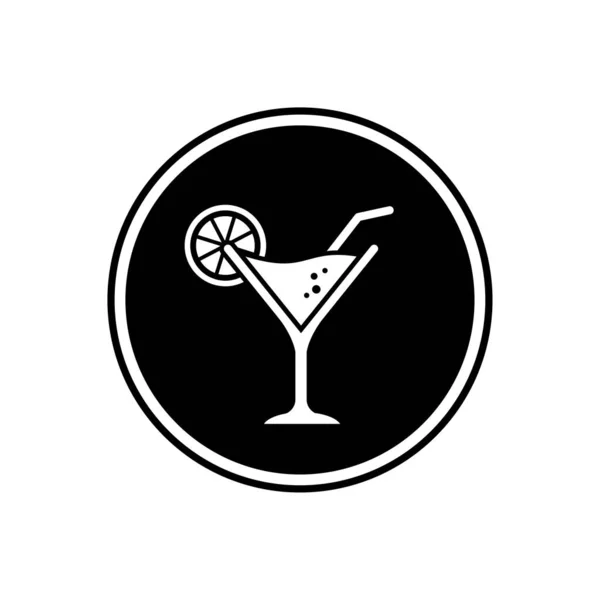 Bicchiere da cocktail icona vettore Illustrazione isolato bianco — Vettoriale Stock