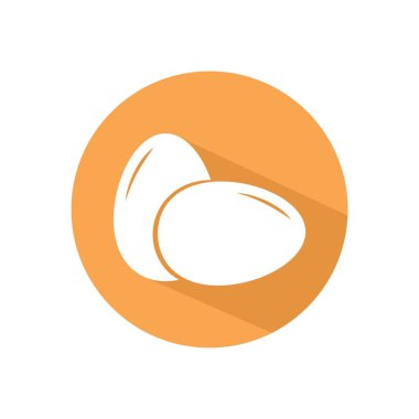 Yumurta simgesi düğmesi vektörü. Ağ ve mobil için iki yumurta simgesi kavramı