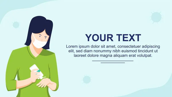 Mãos Higienizantes Com Gel Contra Corona Vírus Ilustrações De Stock Royalty-Free