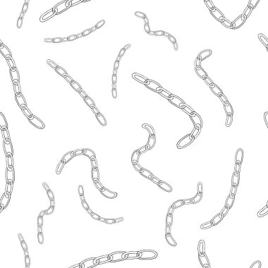 beyaz arkaplanda izole zincir parçaları