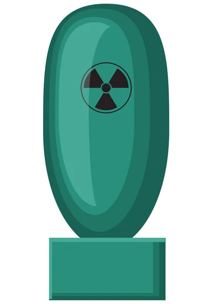 Atoom- of nucleaire kernkop vector pictogram — Stockvector