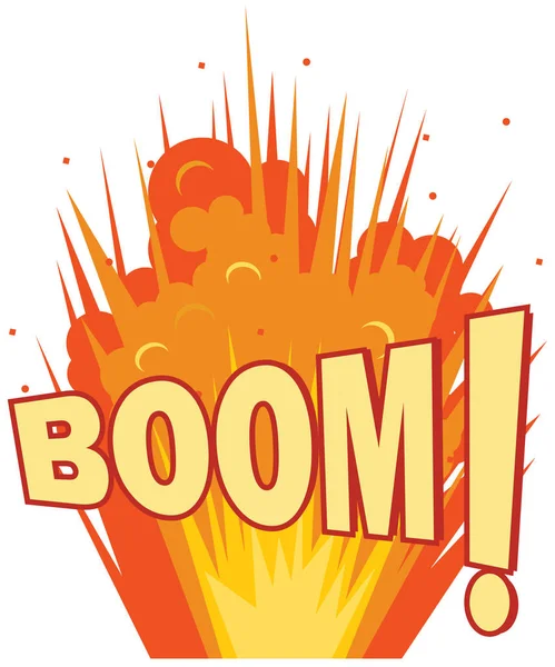 Boom text na ikonu vektorové pozadí exploze — Stockový vektor