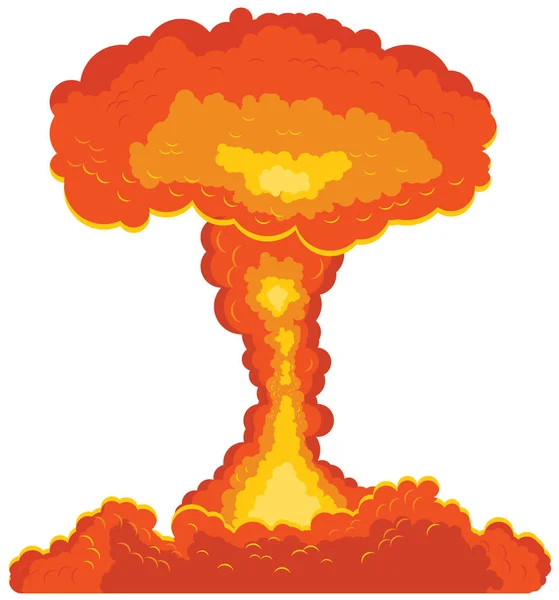 Grzyb atomowy wybuch wektor ikona — Wektor stockowy