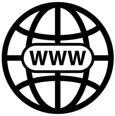 Internet simge vektör simge siyah