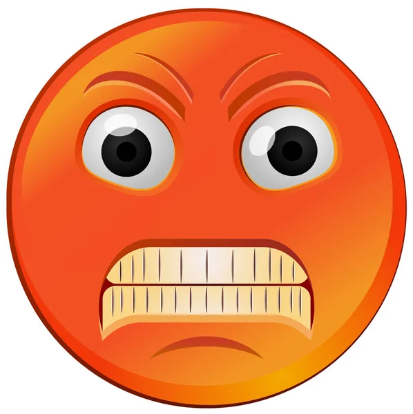 Kızgın kızgın kırmızı emoji veya ifade vektör simge