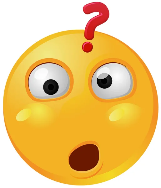 Soru işareti vektör simgesi olan sarı emoji