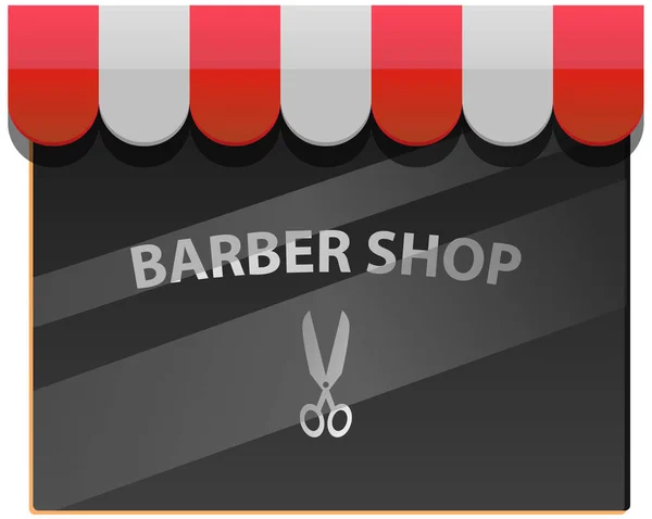 Barber shop okno vektorové ikony — Stockový vektor