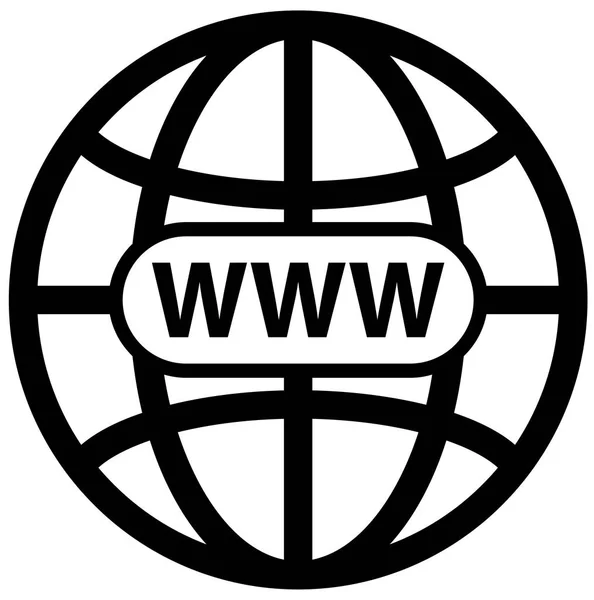 Black internet symbol vector icon — Stock Vector