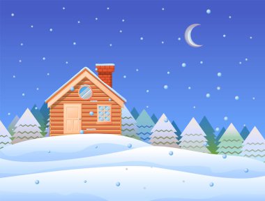 Gece vardiyasında karda kabin