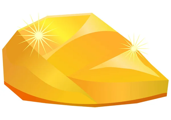 Золотий Камінь Векторна Піктограма — стоковий вектор