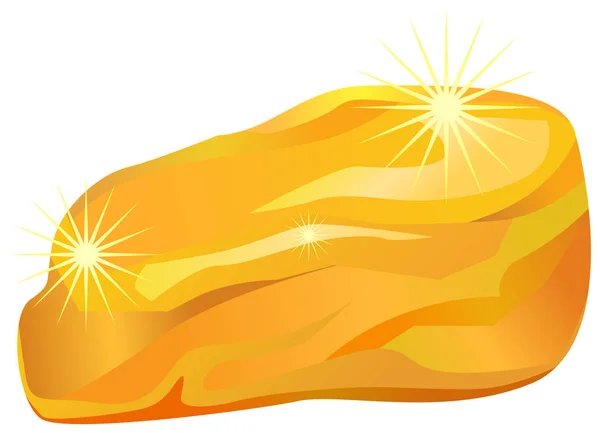 Golden Nugget Vector Icono — Vector de stock