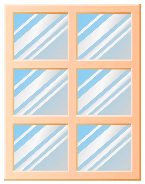 Französischer Fenstervektor Aus Glas — Stockvektor