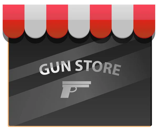Gun Store Window Vector Icon — Stock Vector