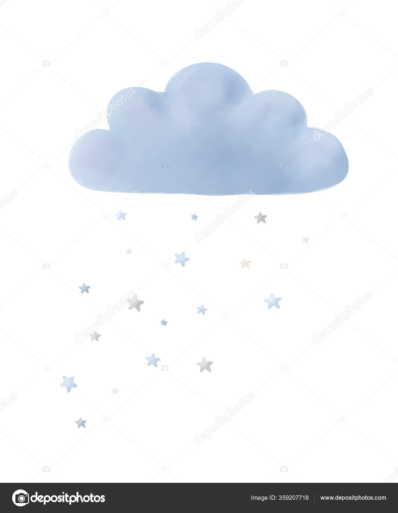 Cute Fluffy Blue Cloud Blue Gray Gold Stars Lovely Nursery Stock Photo By C ova Cute Fluffy Blue Cloud Blue Gray Gold Stars Lovely Nursery Stock Photo By C ova