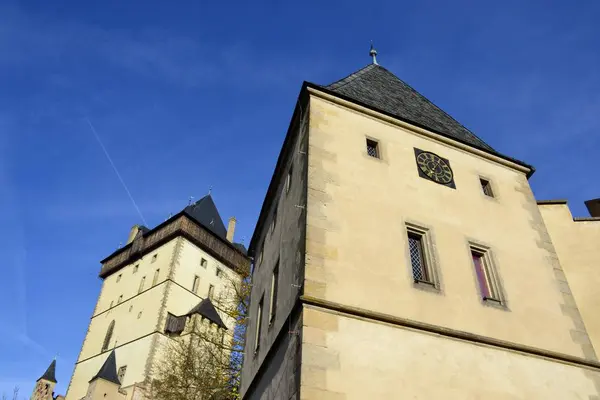 Architektura zamku Karlštejn — Zdjęcie stockowe