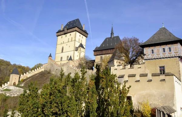 Arquitectura del castillo de Karlstejn — Foto de Stock