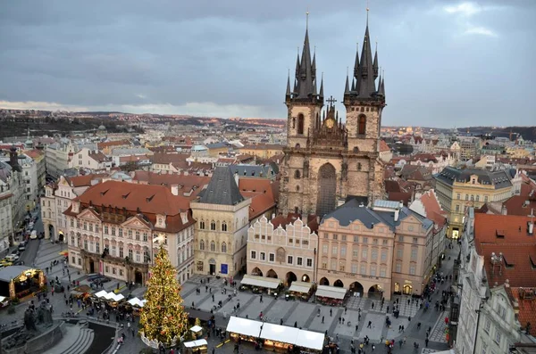 Architektura z Prahy na Vánoce — Stock fotografie