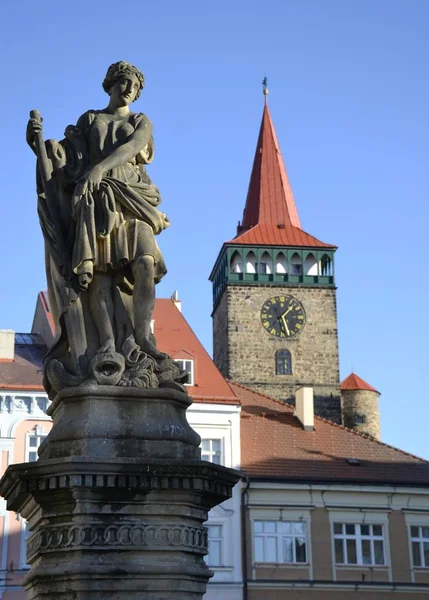 Architecture from Jicin and blue sky — Stock Photo, Image