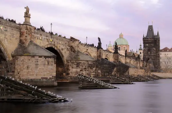 Arkitekturen från Karlsbron i Prag — Stockfoto