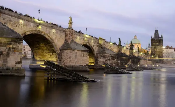 Architecture from Charles bridge in Prague — Stock Photo, Image