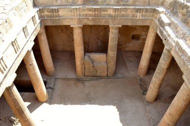 Paphos Kıbrıs üzerinden eski kalıntılar