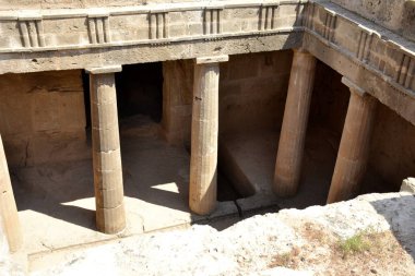 Paphos Kıbrıs üzerinden eski kalıntılar