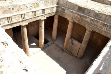 Paphos Kıbrıs üzerinden eski kalıntılar