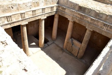 Paphos Kıbrıs üzerinden eski kalıntılar