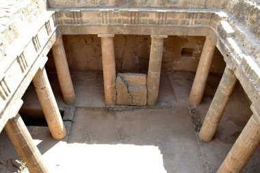 Paphos Kıbrıs üzerinden eski kalıntılar