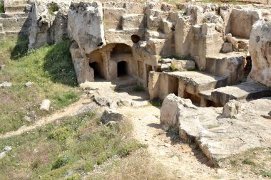 Paphos Kıbrıs üzerinden eski kalıntılar