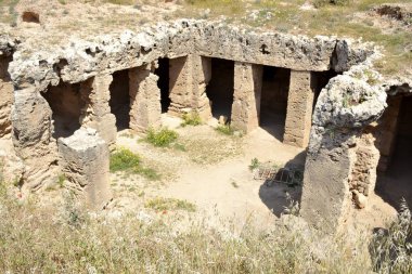 Paphos Kıbrıs üzerinden eski kalıntılar
