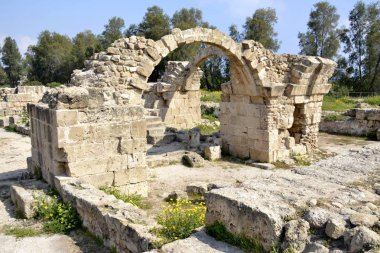 Paphos Kıbrıs üzerinden eski kalıntılar