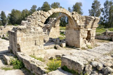 Paphos Kıbrıs üzerinden eski kalıntılar