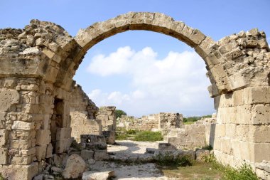 Paphos Kıbrıs üzerinden eski kalıntılar